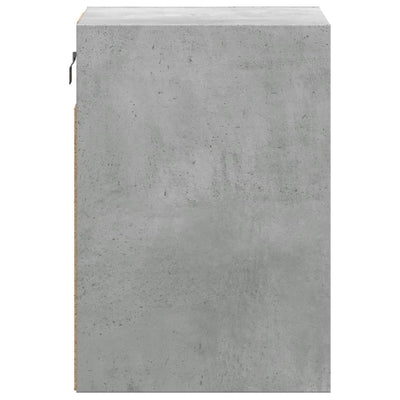 Wall-mounted Bedside Cabinets with LED Lights 2 pcs Concrete Grey
