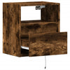 Wall-mounted Bedside Cabinets with LED Lights 2 pcs Smoked Oak