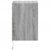 Wall-mounted Bedside Cabinets with LED Lights 2 pcs Grey Sonoma