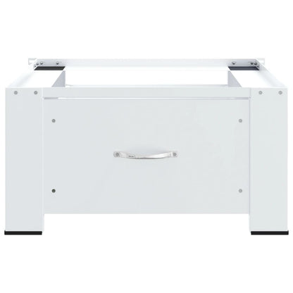 Washing Machine Pedestal with Drawer White