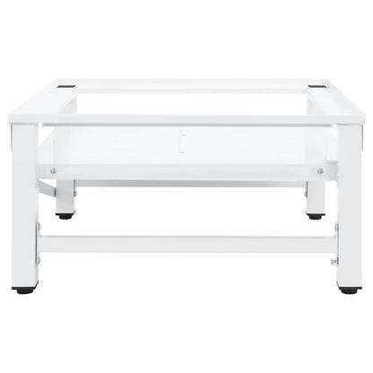Washing Machine Pedestal with Pull-out Shelf White