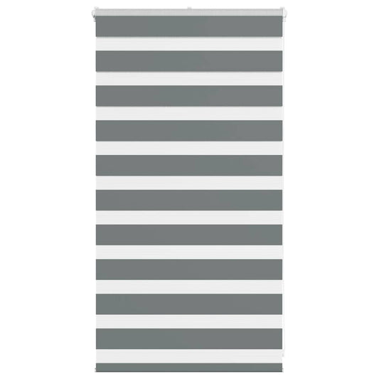 Zebra Blind Dark Grey 90x100 cm Fabric Width 85.9 cm Polyester