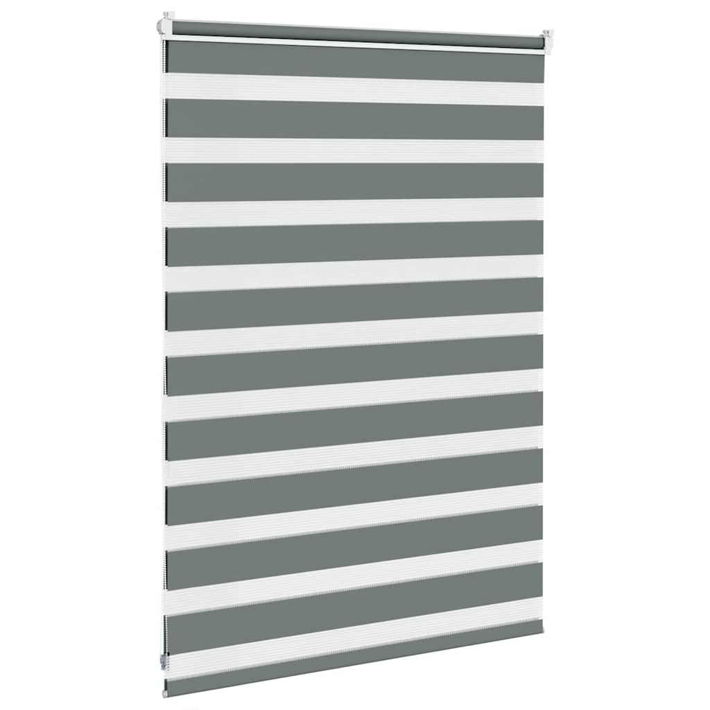 Zebra Blind Dark Grey 100x100 cm Fabric Width 95.9 cm Polyester