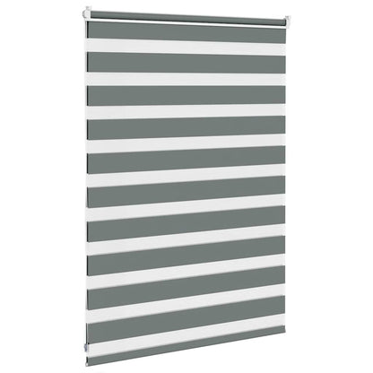 Zebra Blind Dark Grey 100x100 cm Fabric Width 95.9 cm Polyester