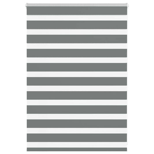 Zebra Blind Dark Grey 110x100 cm Fabric Width 105.9 cm Polyester