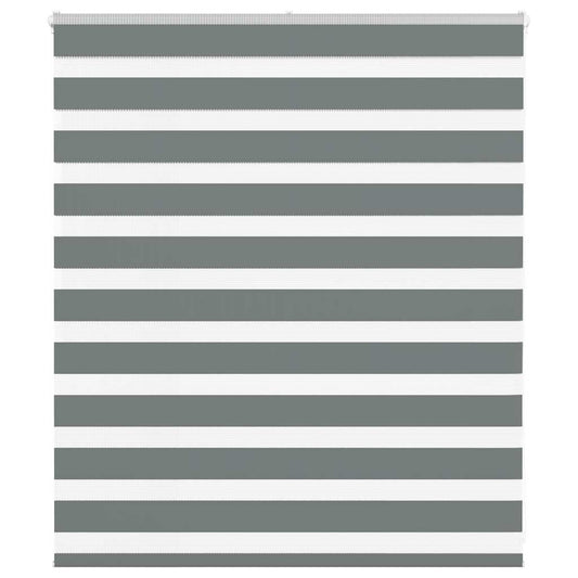 Zebra Blind Dark Grey 135x100 cm Fabric Width 130.9 cm Polyester