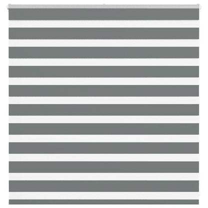 Zebra Blind Dark Grey 140x100 cm Fabric Width 135.9 cm Polyester