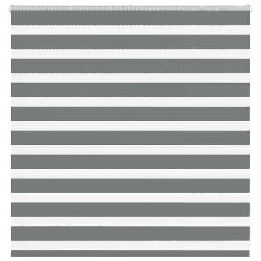 Zebra Blind Dark Grey 140x100 cm Fabric Width 135.9 cm Polyester