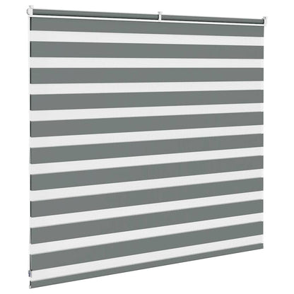 Zebra Blind Dark Grey 165x100 cm Fabric Width 160.9 cm Polyester