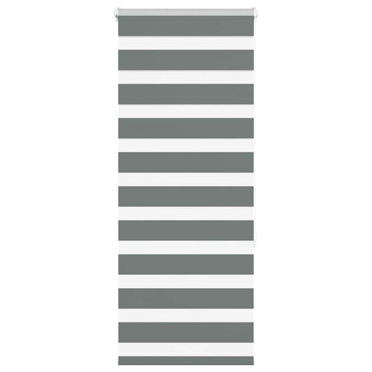 Zebra Blind Dark Grey 65x150 cm Fabric Width 60.9 cm Polyester