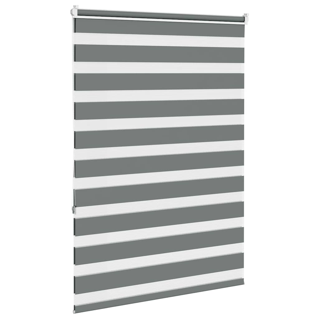 Zebra Blind Dark Grey 100x150 cm Fabric Width 95.9 cm Polyester