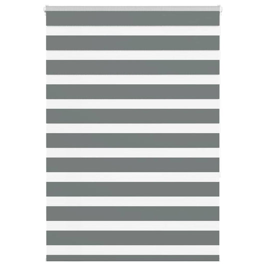 Zebra Blind Dark Grey 110x150 cm Fabric Width 105.9 cm Polyester