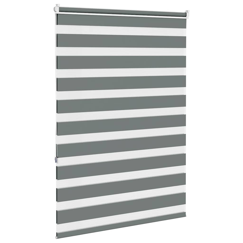 Zebra Blind Dark Grey 110x150 cm Fabric Width 105.9 cm Polyester