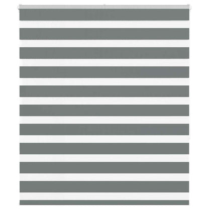 Zebra Blind Dark Grey 120x150 cm Fabric Width 115.9 cm Polyester