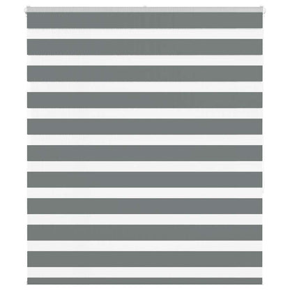 Zebra Blind Dark Grey 130x150 cm Fabric Width 125.9 cm Polyester