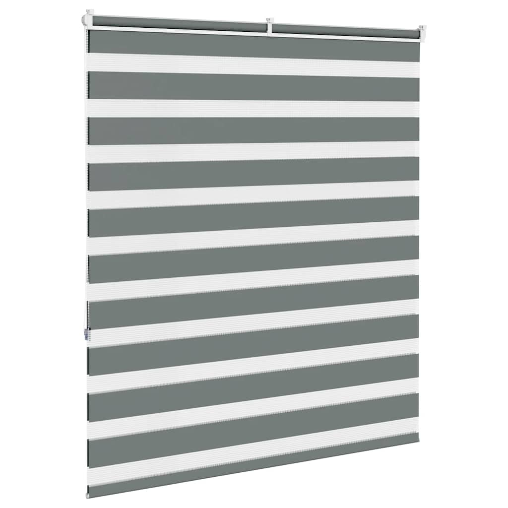 Zebra Blind Dark Grey 130x150 cm Fabric Width 125.9 cm Polyester