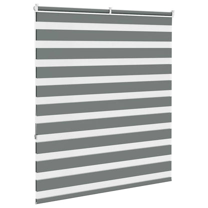 Zebra Blind Dark Grey 135x150 cm Fabric Width 130.9 cm Polyester