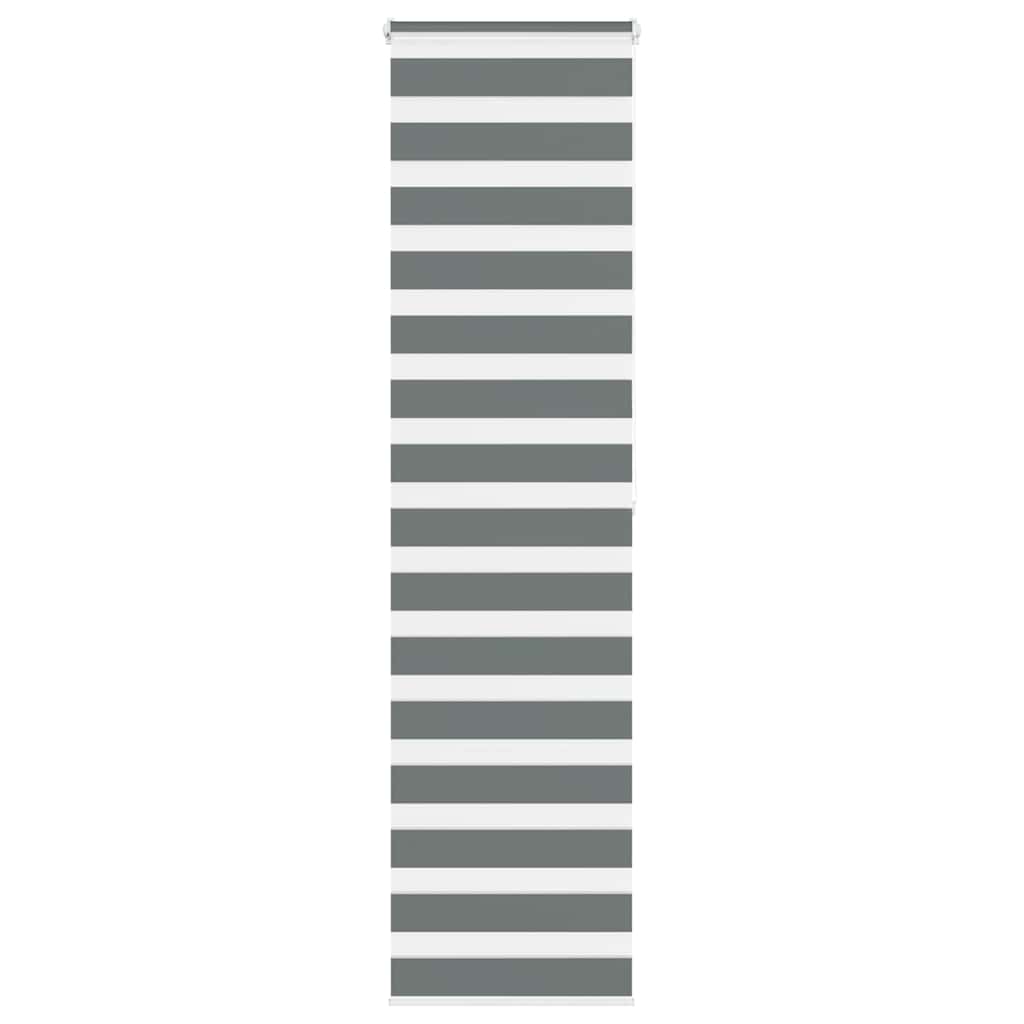 Zebra Blind Dark Grey 65x200 cm Fabric Width 60.9 cm Polyester