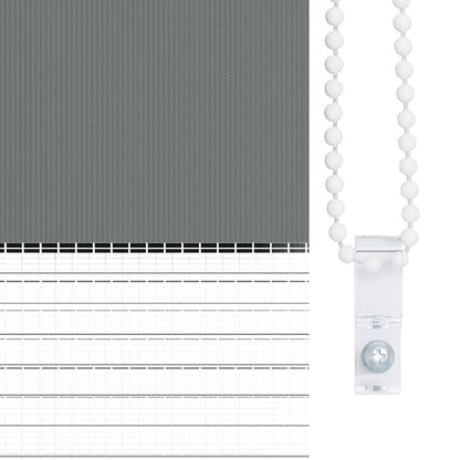 Zebra Blind Dark Grey 75x200 cm Fabric Width 70.9 cm Polyester