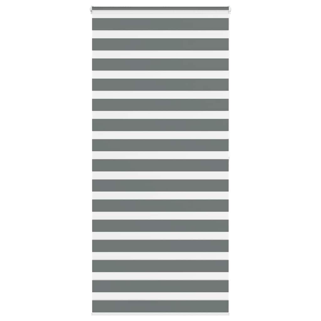 Zebra Blind Dark Grey 110x200 cm Fabric Width 105.9 cm Polyester