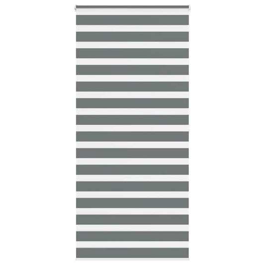 Zebra Blind Dark Grey 110x200 cm Fabric Width 105.9 cm Polyester