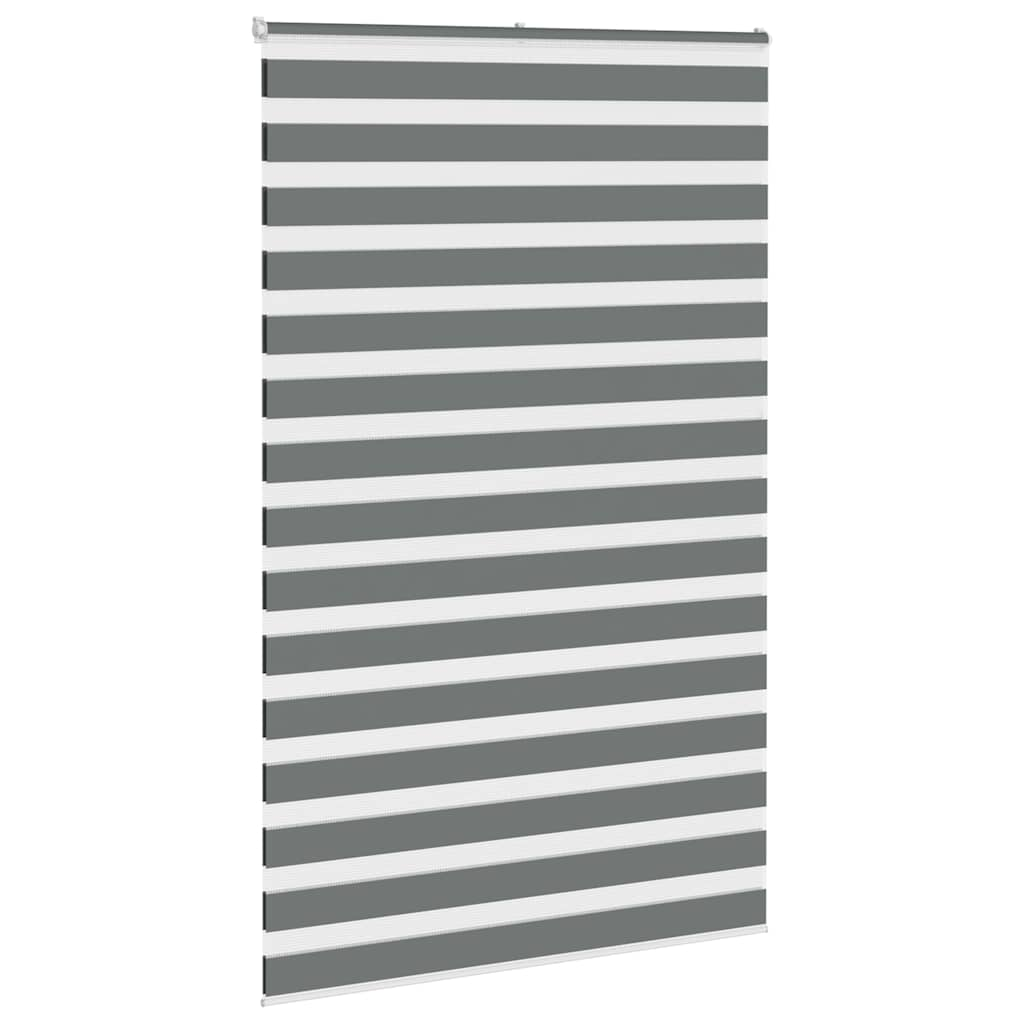 Zebra Blind Dark Grey 150x200 cm Fabric Width 145.9 cm Polyester