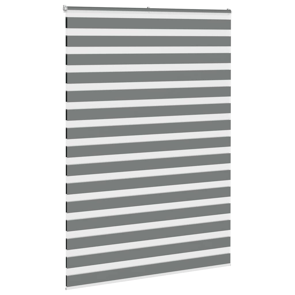 Zebra Blind Dark Grey 165x200 cm Fabric Width 160.9 cm Polyester