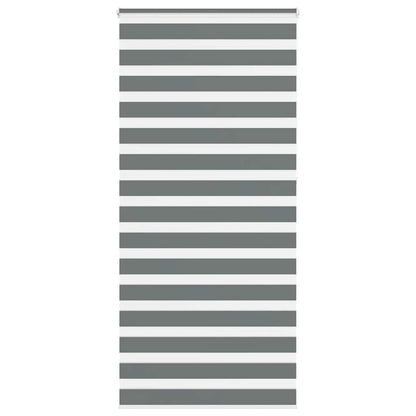 Zebra Blind Dark Grey 95x230 cm Fabric Width 90.9 cm Polyester