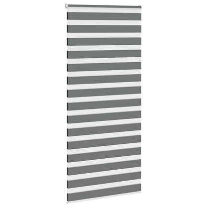 Zebra Blind Dark Grey 100x230 cm Fabric Width 95.9 cm Polyester