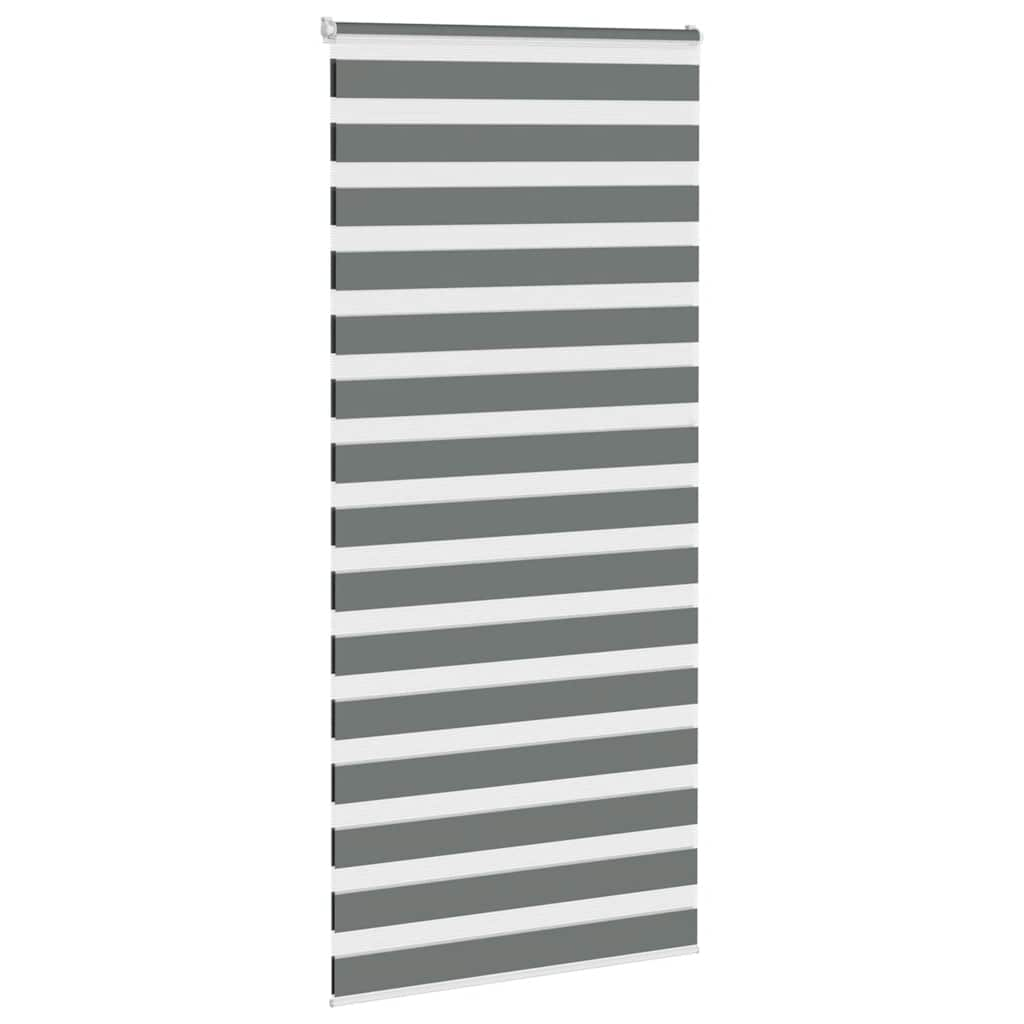 Zebra Blind Dark Grey 105x230 cm Fabric Width 100.9 cm Polyester