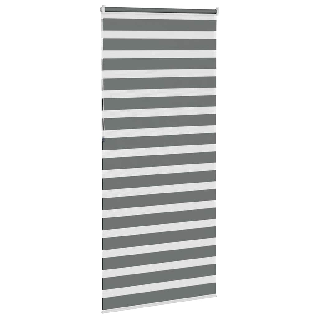 Zebra Blind Dark Grey 105x230 cm Fabric Width 100.9 cm Polyester