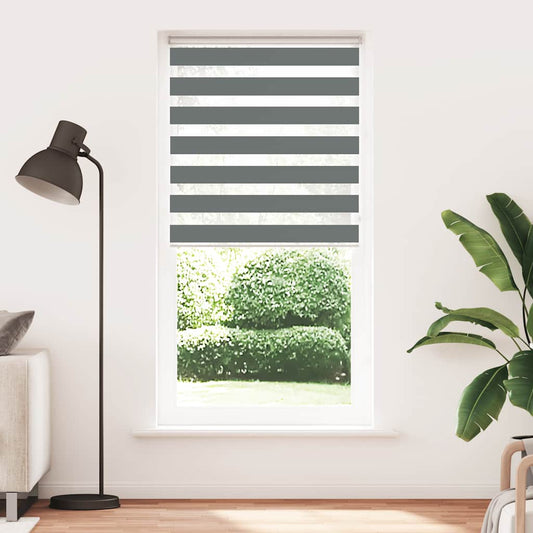 Zebra Blind Dark Grey 110x230 cm Fabric Width 105,9 cm Polyester
