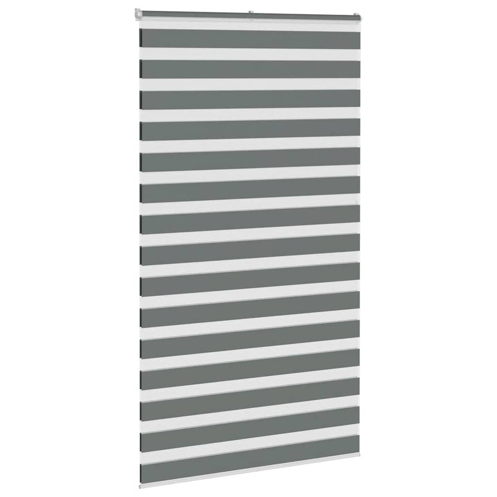 Zebra Blind Dark Grey 125x230 cm Fabric Width 120.9 cm Polyester