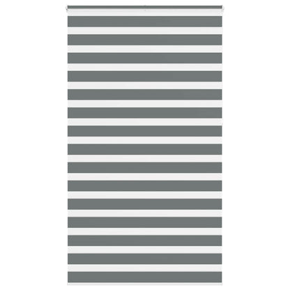 Zebra Blind Dark Grey 130x230 cm Fabric Width 125.9 cm Polyester