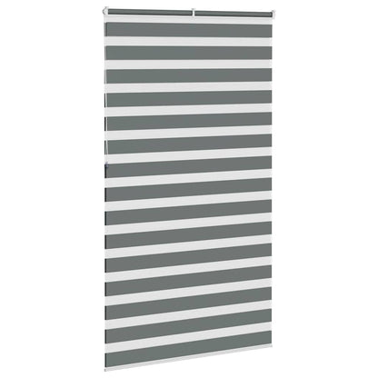 Zebra Blind Dark Grey 130x230 cm Fabric Width 125.9 cm Polyester