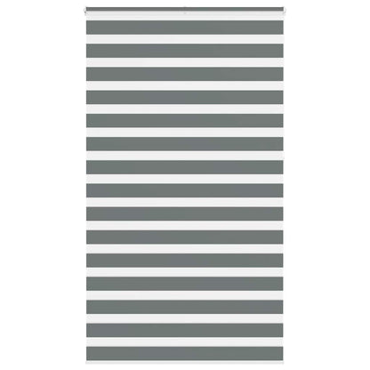 Zebra Blind Dark Grey 135x230 cm Fabric Width 130.9 cm Polyester