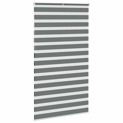 Zebra Blind Dark Grey 135x230 cm Fabric Width 130.9 cm Polyester