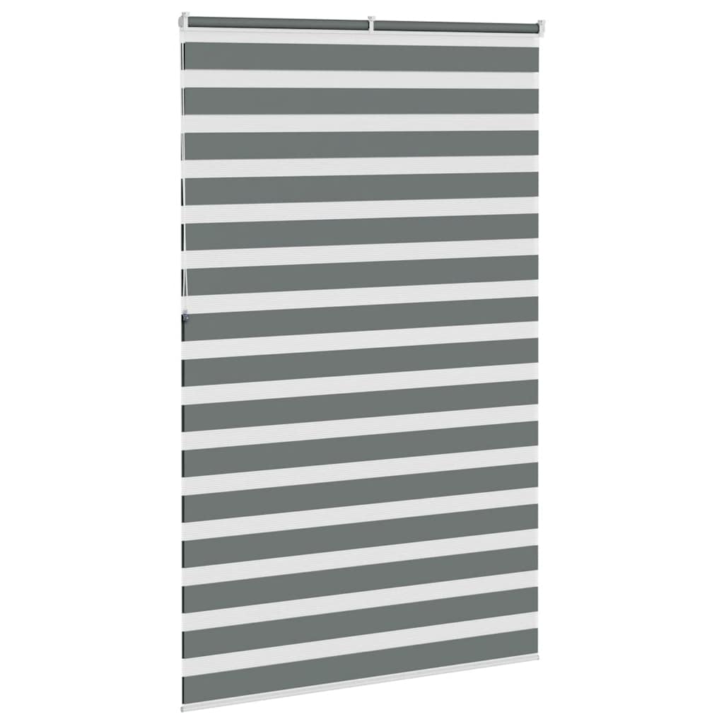 Zebra Blind Dark Grey 140x230 cm Fabric Width 135.9 cm Polyester