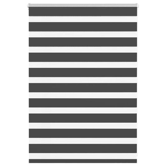 Zebra Blind Black 100x100 cm Fabric Width 95.9 cm Polyester
