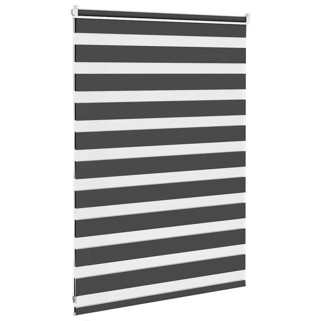 Zebra Blind Black 100x100 cm Fabric Width 95.9 cm Polyester