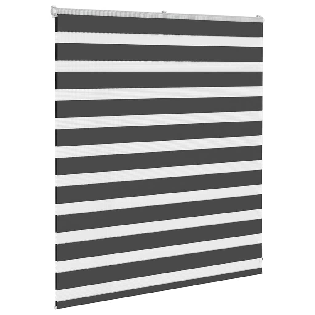 Zebra Blind Black 125x100 cm Fabric Width 120.9 cm Polyester