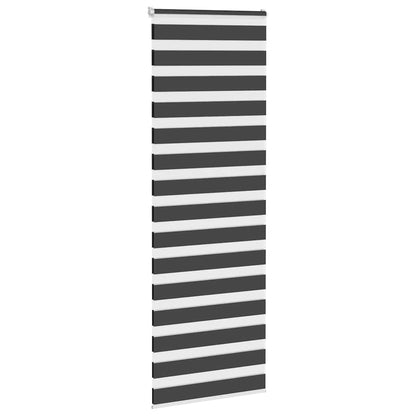 Zebra Blind Black 75x200 cm Fabric Width 70.9 cm Polyester