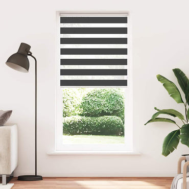 Zebra Blind Black 95x200 cm Fabric Width 90.9 cm Polyester