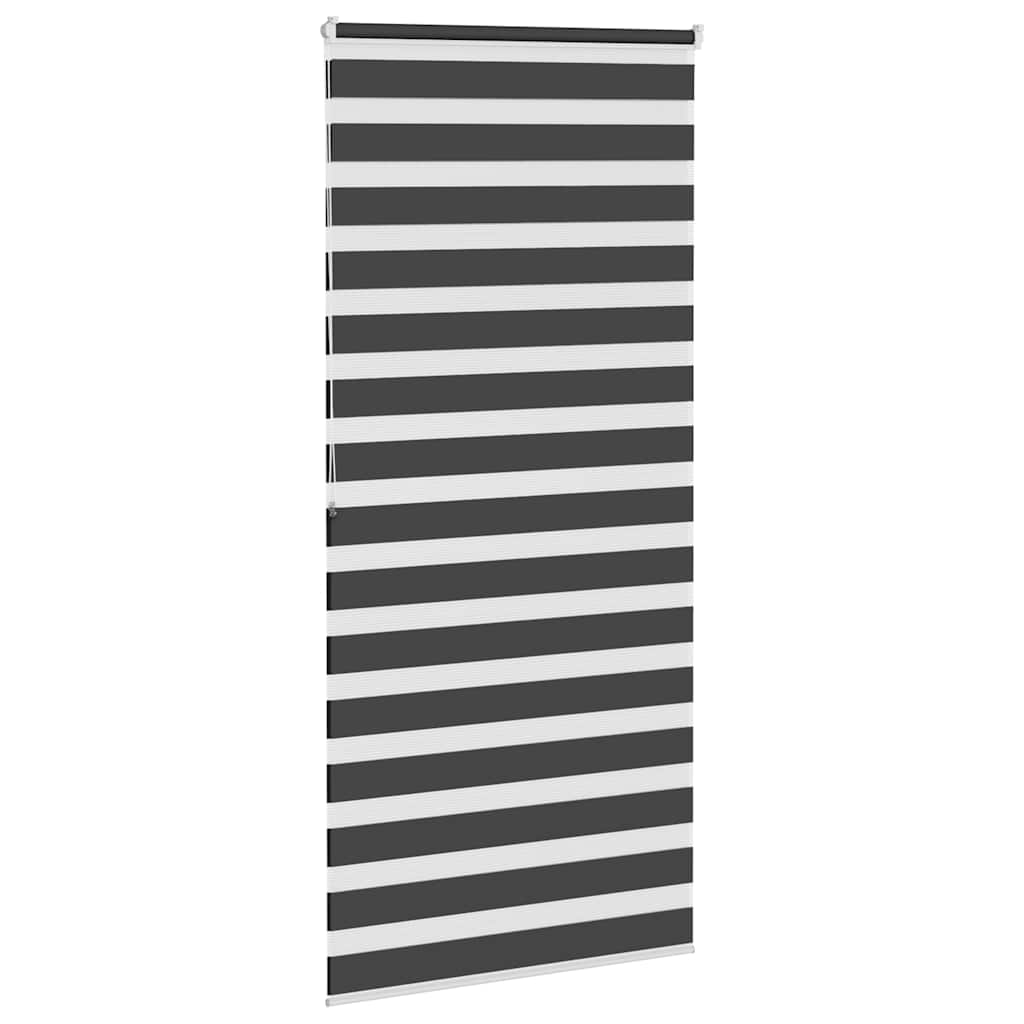 Zebra Blind Black 100x200 cm Fabric Width 95.9 cm Polyester