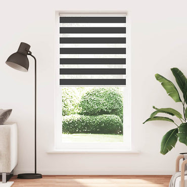 Zebra Blind Black 115x200 cm Fabric Width 110.9 cm Polyester