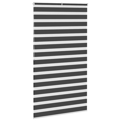 Zebra Blind Black 125x200 cm Fabric Width 120.9 cm Polyester