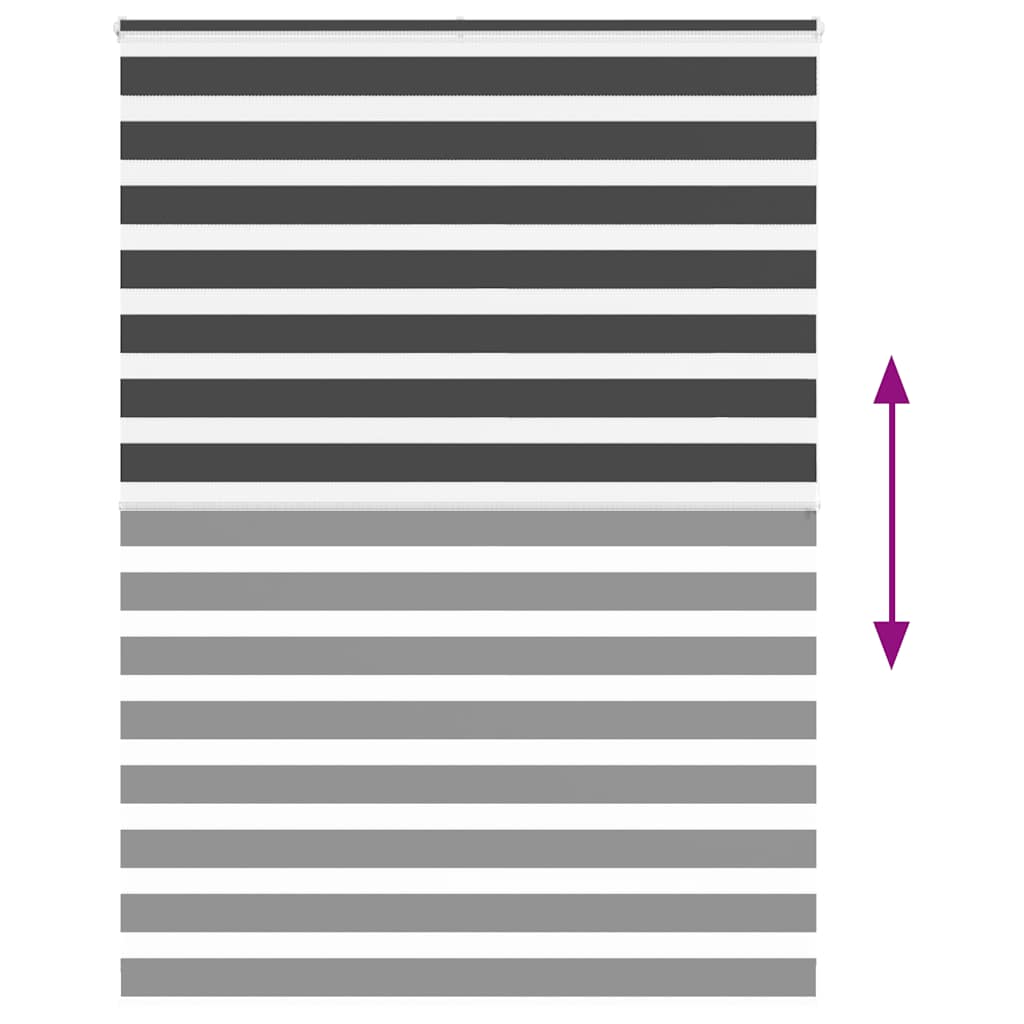 Zebra Blind Black 155x200 cm Fabric Width 150.9 cm Polyester