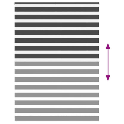Zebra Blind Black 155x200 cm Fabric Width 150.9 cm Polyester