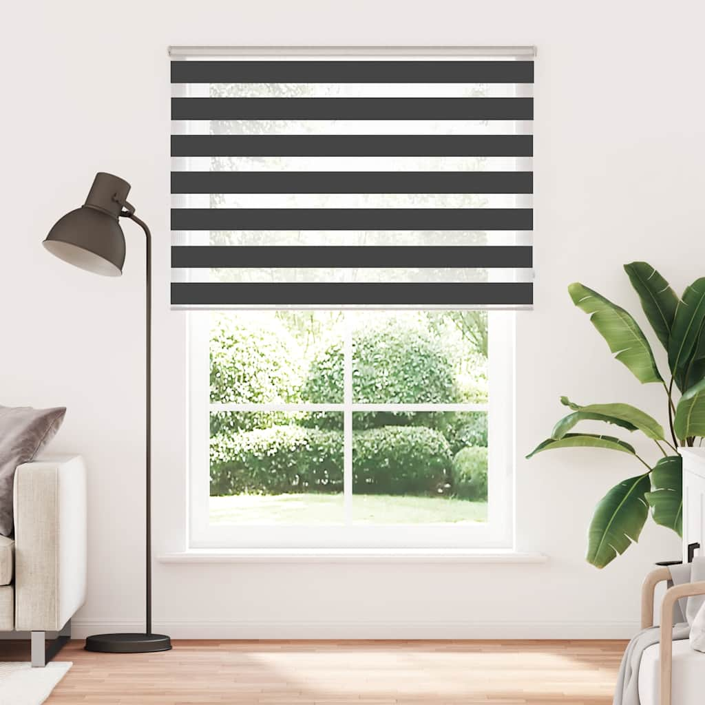 Zebra Blind Black 165x200 cm Fabric Width 160.9 cm Polyester