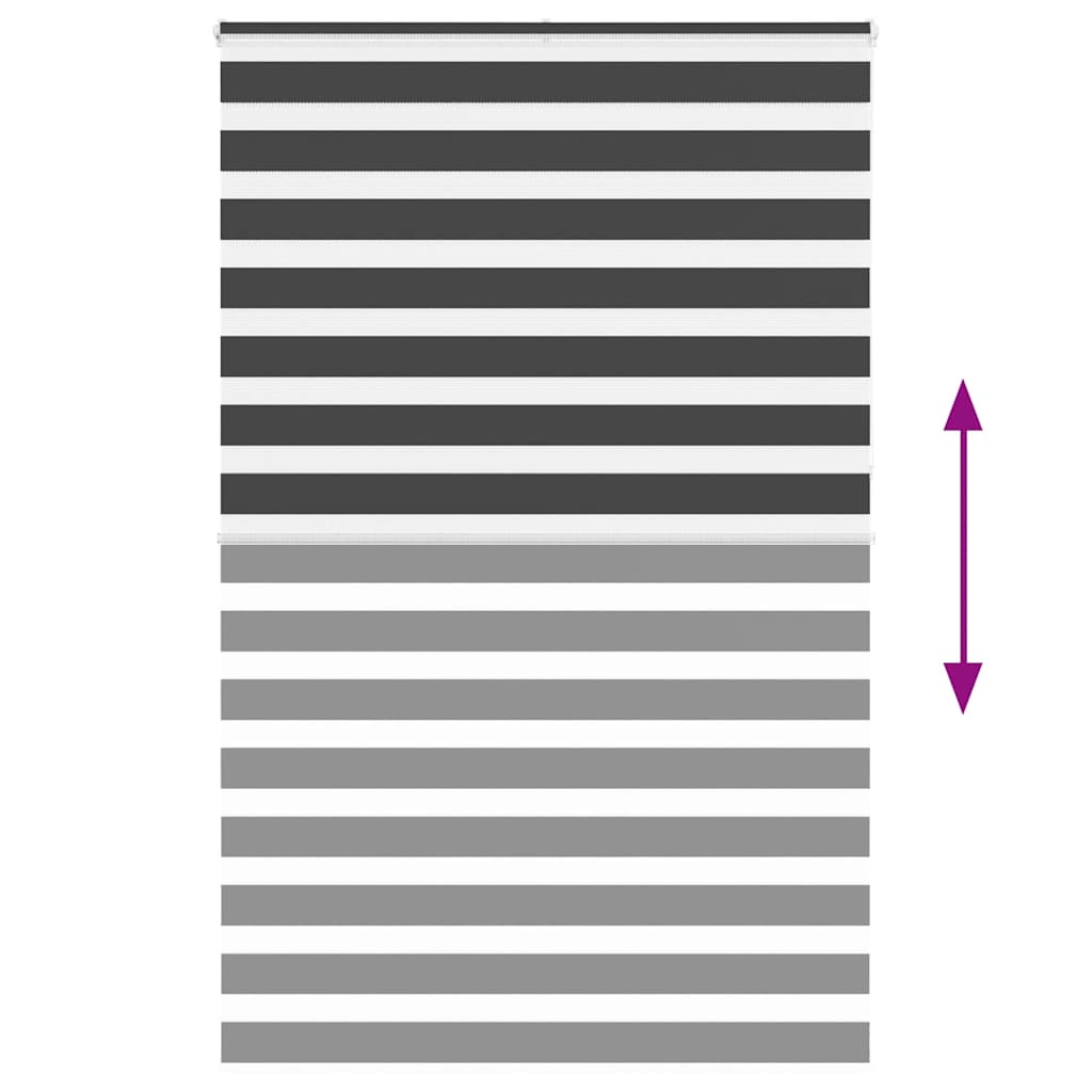 Zebra Blind Black 145x230 cm Fabric Width 140.9 cm Polyester
